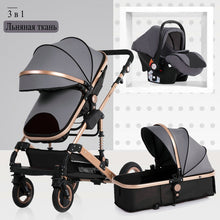 Load image into Gallery viewer, 2020 new baby trolley high landscape 3 to 1 baby stroller double faced children free shipping in four seasons in Russia
